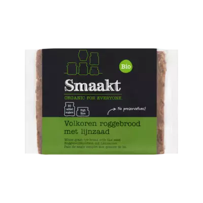 Smaakt Bio Volkoren Roggebrood met Lijnzaad