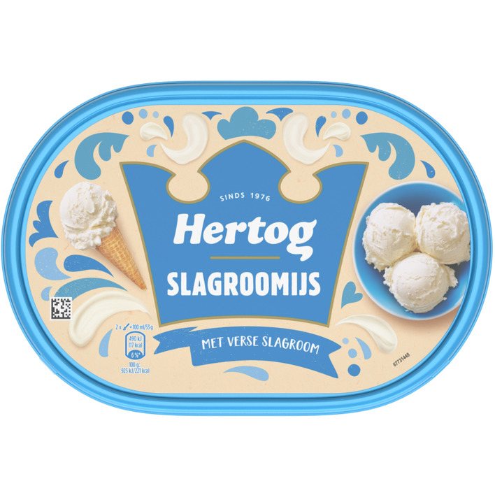 Hertog Classic ijs slagroom