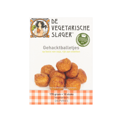 De Vegetarische Slager Gehacktballetjes 10 Stuks