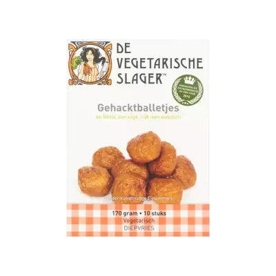 De Vegetarische Slager Gehacktballetjes 10 Stuks