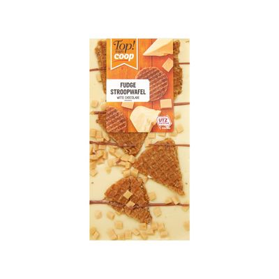 Top Van Coop! Witte Chocolade Fudge Stroopwafel