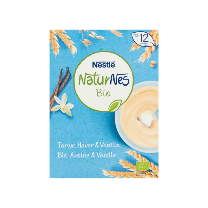 NESTLÉ NATURNES BIO Tarwe, Haver & Vanille Babyvoeding Pap 12+ Maanden