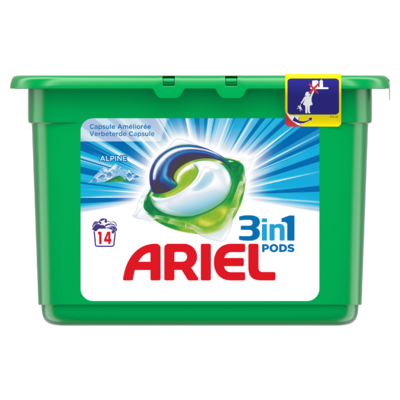 Ariel 3in1 Pods Alpine Wasmiddelcapsules 14 Wasbeurten