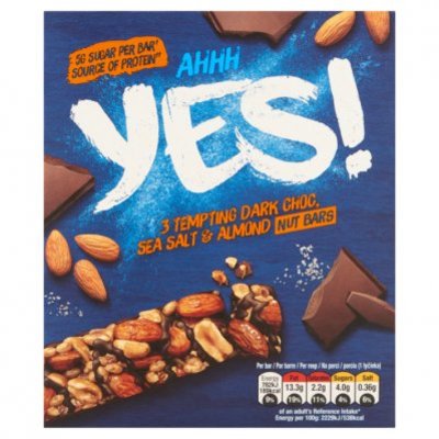 Yes Notenreep pure chocolade & zeezout 3pack