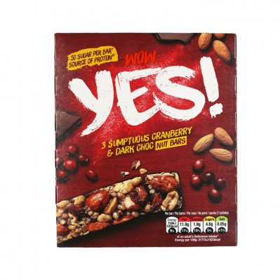 Yes Pure chocola & cranberry notenreep 3pack