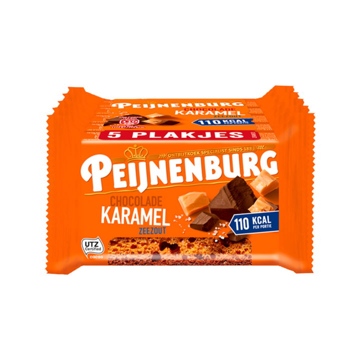 Peijnenburg Ontbijtkoek Chocolade Karamel Zeezout 5 Repen