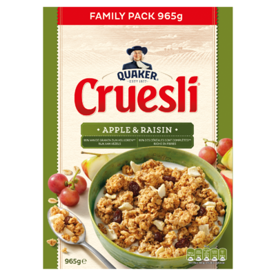 Quaker Cruesli Appel & Rozijn 965 gr
