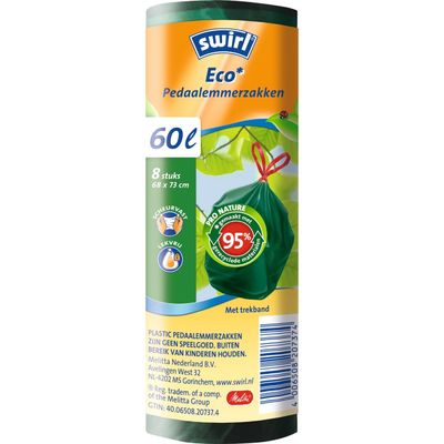 Swirl Afvalzak Eco Trekband 60 Liter
