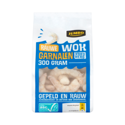 Huismerk Rauwe Wok Garnalen Vriesvers