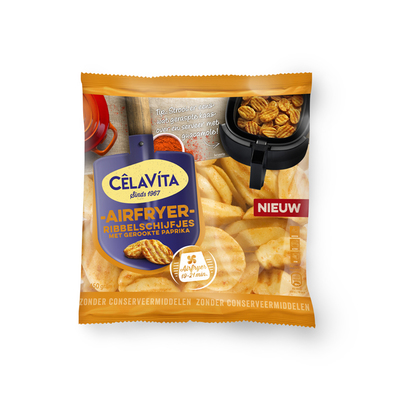 CêlaVíta Airfryer ribbelschijf paprika