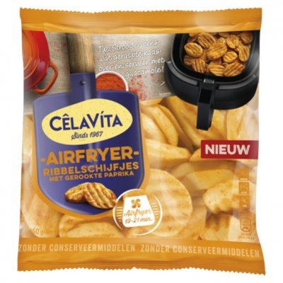 CêlaVíta Airfryer ribbelschijf paprika