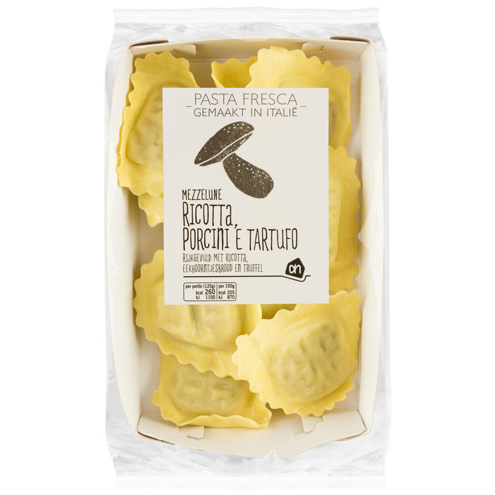 Huismerk Pasta fresca mezzelune porcini tartufo