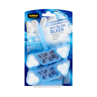 Huismerk Blauw Water WC Blok Bleek