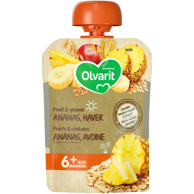 Olvarit Knijpzakje ananas haver 6m868