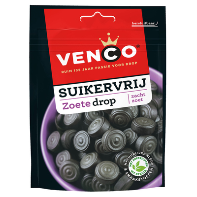 Venco Suikervrij zoete drop