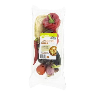 Huismerk Indiase tandoori wrap maaltijdpakket