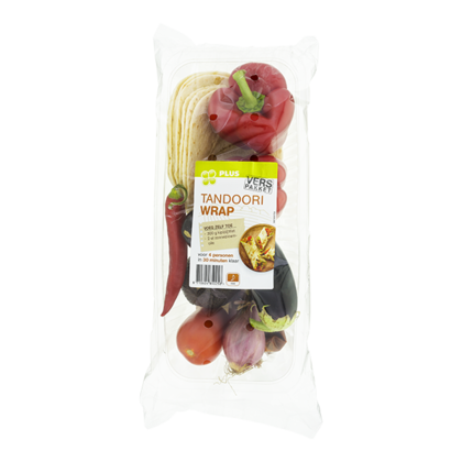 Huismerk Indiase tandoori wrap maaltijdpakket