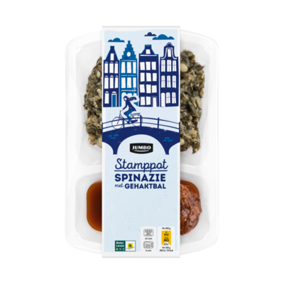 Huismerk Spinazie met Gehaktbal