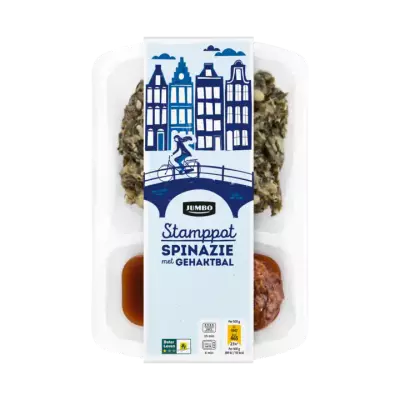 Huismerk Spinazie met Gehaktbal