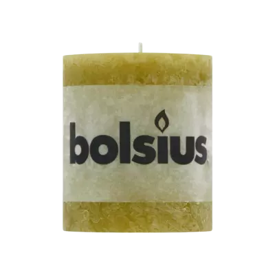 Bolsius Rustiek Olijf Groen 80 mm Ø 68mm
