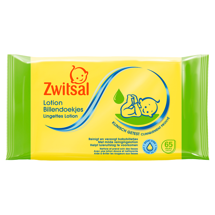 Zwitsal Baby Billendoekjes Lotion 65 Stuks