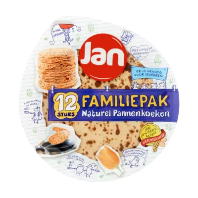 Jan Familiepak Naturel Pannenkoeken 12 Stuks