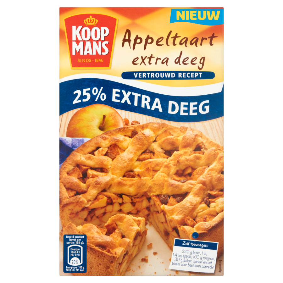 Koopmans Mix voor appeltaart extra deeg