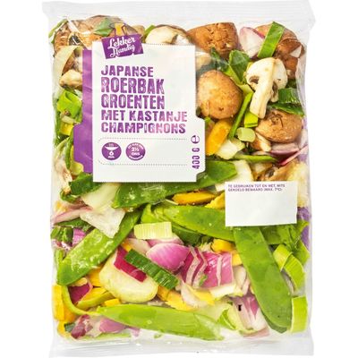 Japanse Roerbakgroenten Met Kastanjechampignons