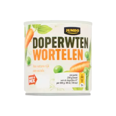 Huismerk Doperwten Wortelen