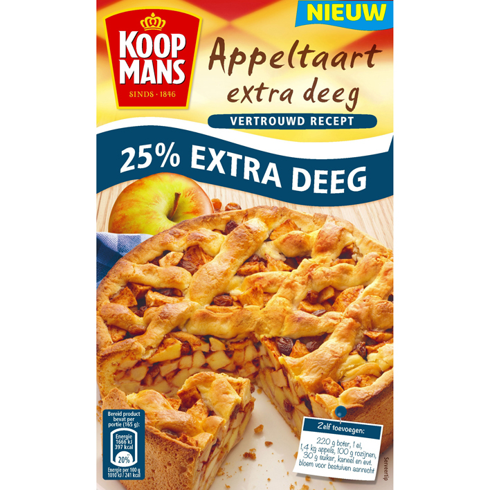 Koopmans Appeltaart extra deeg