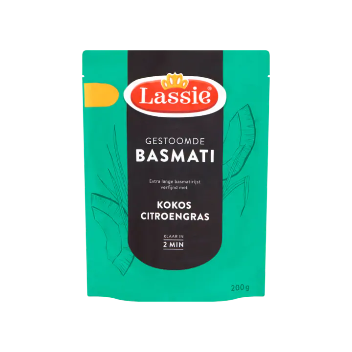 Lassie Gestoomde Basmati Kokos Citroengras