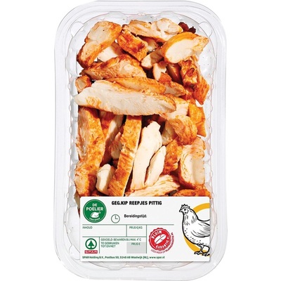 Huismerk pluim gegrilde kipreepjes pittig