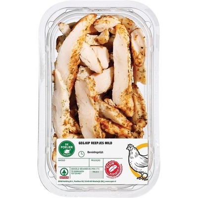 Huismerk pluim gegrilde kip reepjes mild
