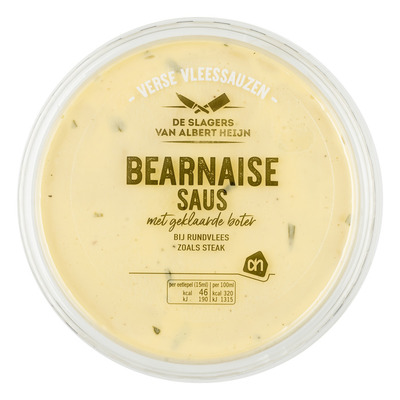 Huismerk Bearnaisesaus met puur geklaarde boter