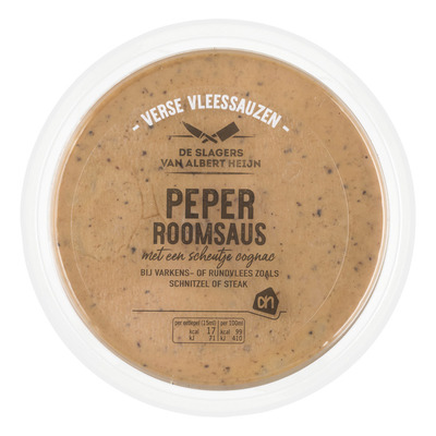 Huismerk Peper-roomsaus met scheutje cognac