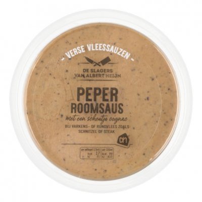 Huismerk Peper-roomsaus met scheutje cognac