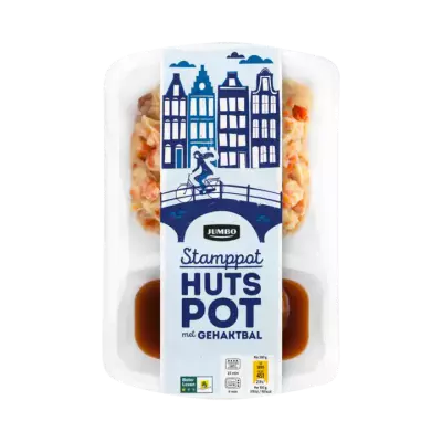 Huismerk Stamppot Hutspot met Gehaktbal
