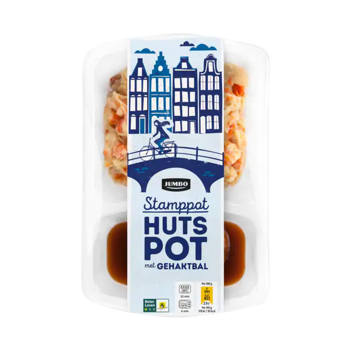 Huismerk Stamppot Hutspot met Gehaktbal