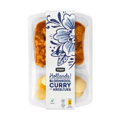 Huismerk Bloemkoolcurry met Krieltjes