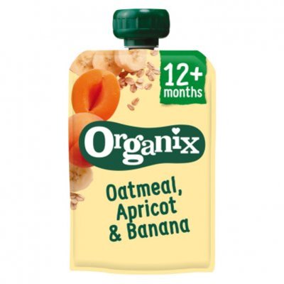 Organix Knijpfruit havermout abrik&banaan 6-36m