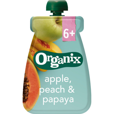 Organix Appel, perzik & papaya 6-36m