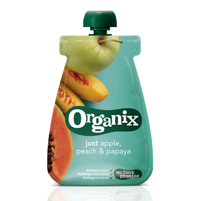Organix Just apple peach papaya