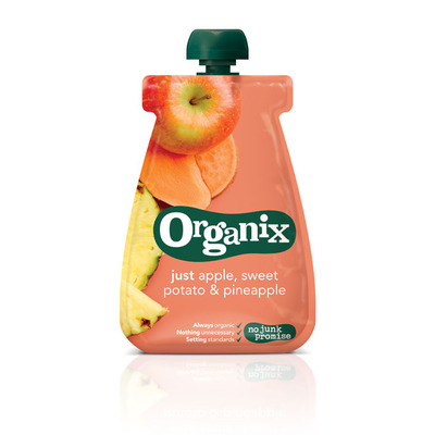 Organix Just apple sweet potato pinapple