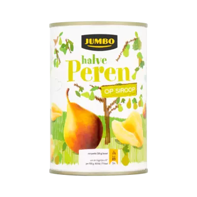 Huismerk Halve Peren op Siroop