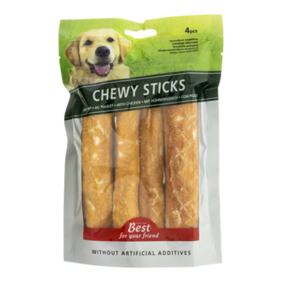 Best For Your Friend Chewy Sticks Kip 4 stuks