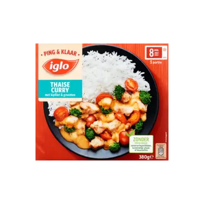 Iglo Ping & Klaar Thaise Curry met Kipfilet & Groenten