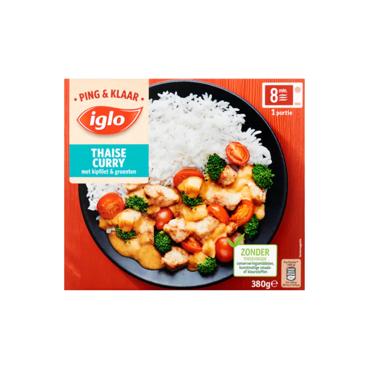 Iglo Ping & Klaar Thaise Curry met Kipfilet & Groenten