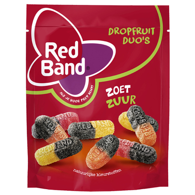 Red Band Magic drop fruit duo's zoet zuur