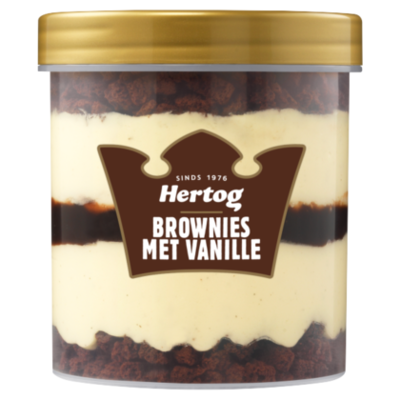 Hertog IJsbeker Brownie Vanille