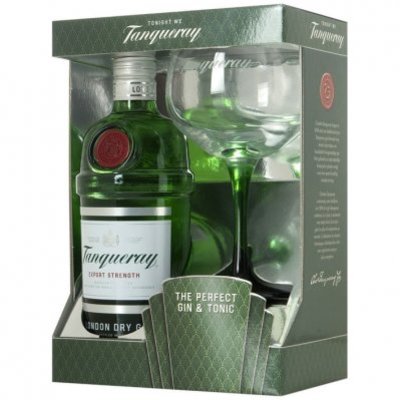Tanqueray London Dry Gin met glas